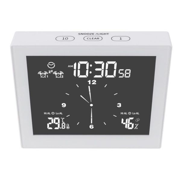 desk & table clocks multifunctional alarm clock digital temperature humidity display fm radio calendar ipx4 waterproof smart
desk & table clocks multifunctional alarm clock digital temperature humidity display fm radio calendar ipx4 waterproof smart