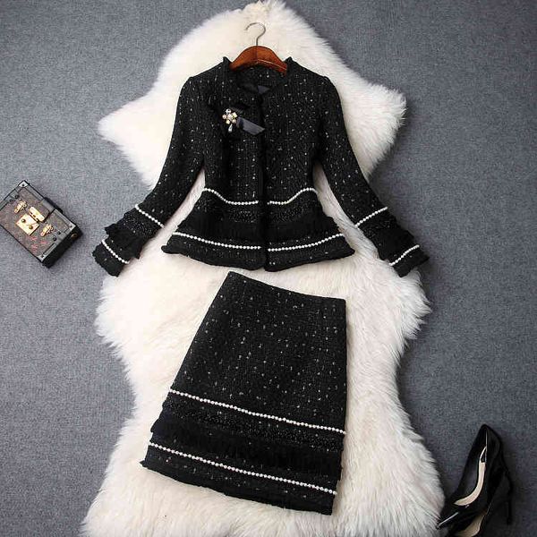 two piece dress european and american women's winter clothing long sleeve coat + tweed beaded skirt two-piece suit 90a5, White
two piece dress european and american women's winter clothing long sleeve coat + tweed beaded skirt two-piece suit 90a5, White
