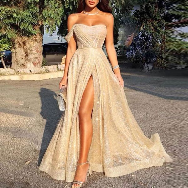 reflective champagne sequins evening dresses long evening gowns ruched high split formal party floor length prom dresses 2021, Black
reflective champagne sequins evening dresses long evening gowns ruched high split formal party floor length prom dresses 2021, Black