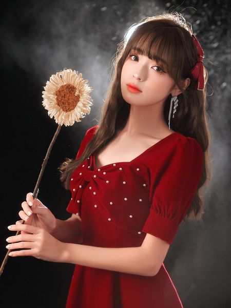 ethnic clothing women square neck beading prom dresses bride toast burgundy elegant a line evening formal gown, Red
ethnic clothing women square neck beading prom dresses bride toast burgundy elegant a line evening formal gown, Red