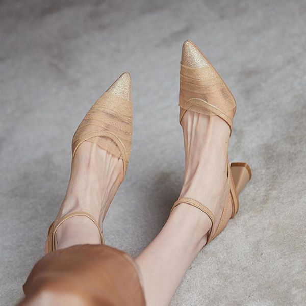 dress shoes mesh brand women square heel pointed toe high heels sandals slingbacks single buckle strap fashion summer lady shoe, Black
dress shoes mesh brand women square heel pointed toe high heels sandals slingbacks single buckle strap fashion summer lady shoe, Black