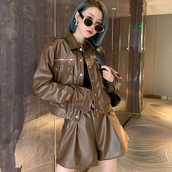 women's tracksuits street hip hop 2021 spring autumn motorcycle short pu leather jacket + shorts two-piece sets tz526, Gray
women's tracksuits street hip hop 2021 spring autumn motorcycle short pu leather jacket + shorts two-piece sets tz526, Gray