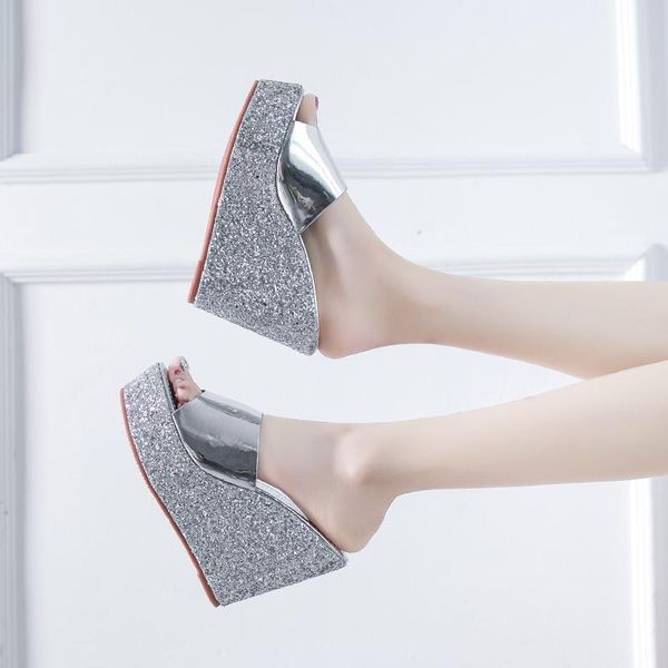 slippers 2021 wedges women outdoor party beach slipper sequined platform slides womens sandals open toe high heels flip flop, Black
slippers 2021 wedges women outdoor party beach slipper sequined platform slides womens sandals open toe high heels flip flop, Black