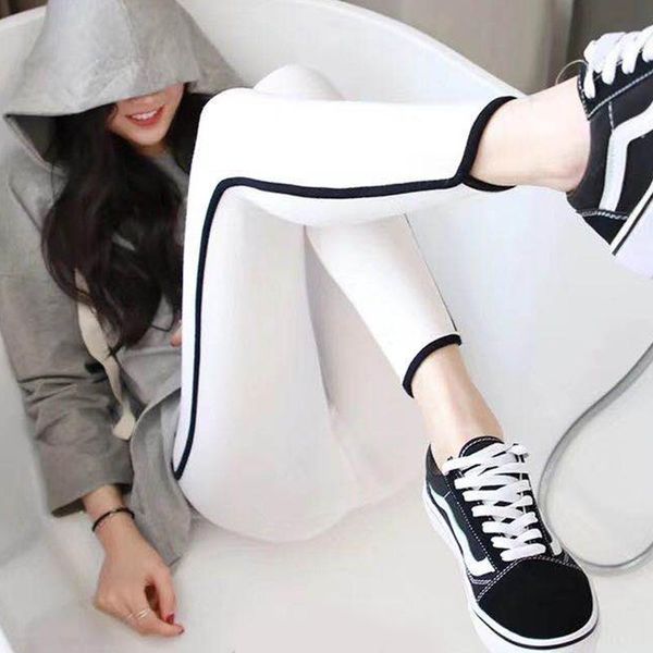 women's leggings cropped pants show thin and versatile tight autumn winter cotton pure color korean ordinary breathable stitching, Black
women's leggings cropped pants show thin and versatile tight autumn winter cotton pure color korean ordinary breathable stitching, Black