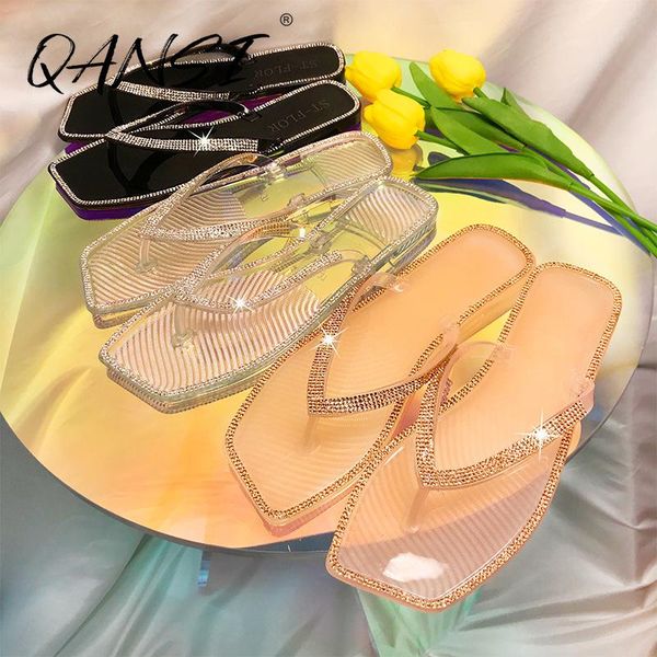 slippers summer square toe flat jelly shoes for women 2021 casual rhinestone fashion non-slip transparent flip flops, Black
slippers summer square toe flat jelly shoes for women 2021 casual rhinestone fashion non-slip transparent flip flops, Black