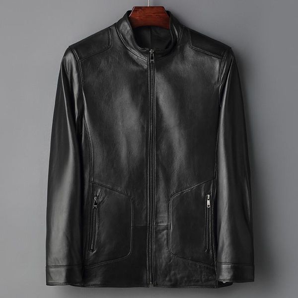 spring 2021 business man sheepskin genuine leather jacket stand collar plus size 5xl office men outwear coat slim fit men's & faux, Black
spring 2021 business man sheepskin genuine leather jacket stand collar plus size 5xl office men outwear coat slim fit men's & faux, Black