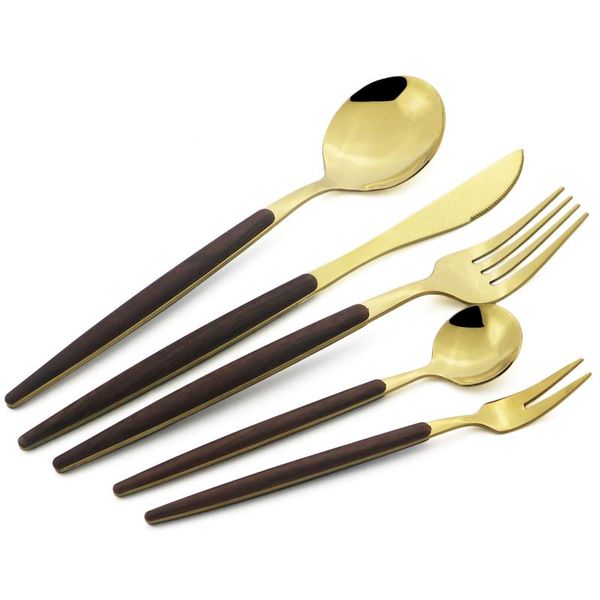 4/5pcs stainless steel cutlery set wooden handle dinnerware western knife fish fork coffee spoon silverware party tableware sets
4/5pcs stainless steel cutlery set wooden handle dinnerware western knife fish fork coffee spoon silverware party tableware sets