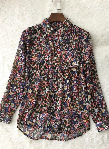 women's blouses & shirts women shirt gold wire blend beautiful floral long sleeve, White
women's blouses & shirts women shirt gold wire blend beautiful floral long sleeve, White