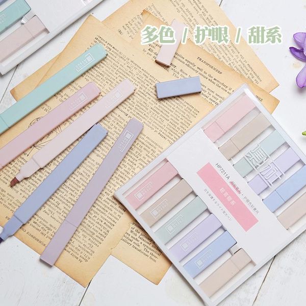 highlighters 6pcs/set soft tip highlighter pens pastel color kawaii marker pen text key markers fluorescent school stationery supplies, Black;red
highlighters 6pcs/set soft tip highlighter pens pastel color kawaii marker pen text key markers fluorescent school stationery supplies, Black;red