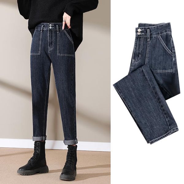 high waist harem jeans women solid straight denim pants spring summer 2021 boyfriend mom loose retro women's, Blue
high waist harem jeans women solid straight denim pants spring summer 2021 boyfriend mom loose retro women's, Blue