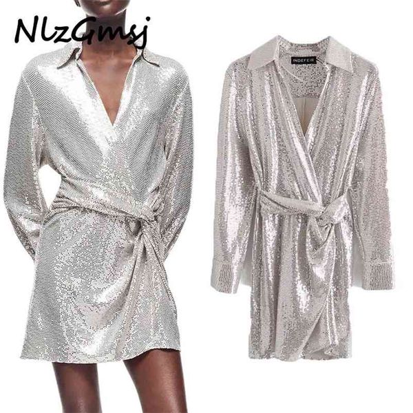 dres sequin long sleeve shirt lace -up waist slim blouses turn down collar metalic color 210628, Black;gray
dres sequin long sleeve shirt lace -up waist slim blouses turn down collar metalic color 210628, Black;gray