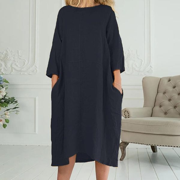 casual dresses 2021 autumn women's comfy cotton linen midi dress solid color o-neck loose homewear long sleeve pockets robe femme, Black;gray
casual dresses 2021 autumn women's comfy cotton linen midi dress solid color o-neck loose homewear long sleeve pockets robe femme, Black;gray