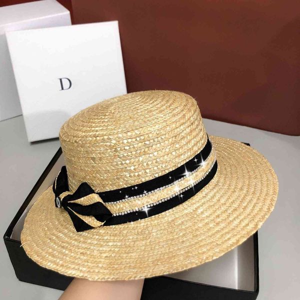 natural hand woven straw hat, designer diamond bowknot hat, fashion celebrity temperament, elegant sun hat, Blue;gray
natural hand woven straw hat, designer diamond bowknot hat, fashion celebrity temperament, elegant sun hat, Blue;gray