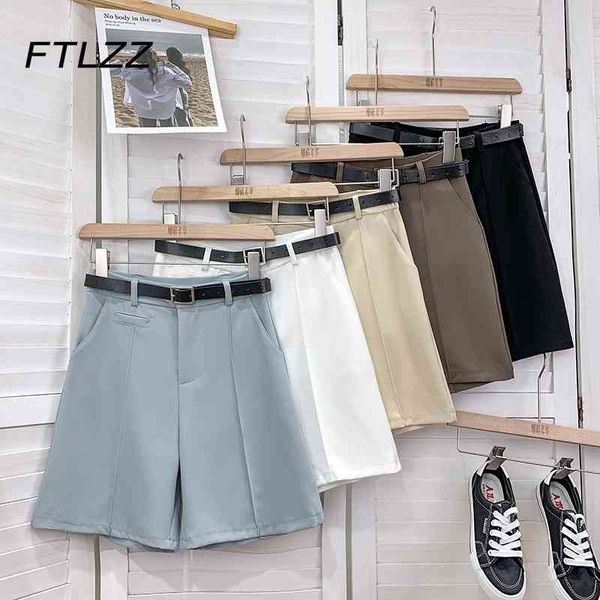 women high waisted pants summer casual loose bottoms ladies korean white office shorts 210602, White;black
women high waisted pants summer casual loose bottoms ladies korean white office shorts 210602, White;black