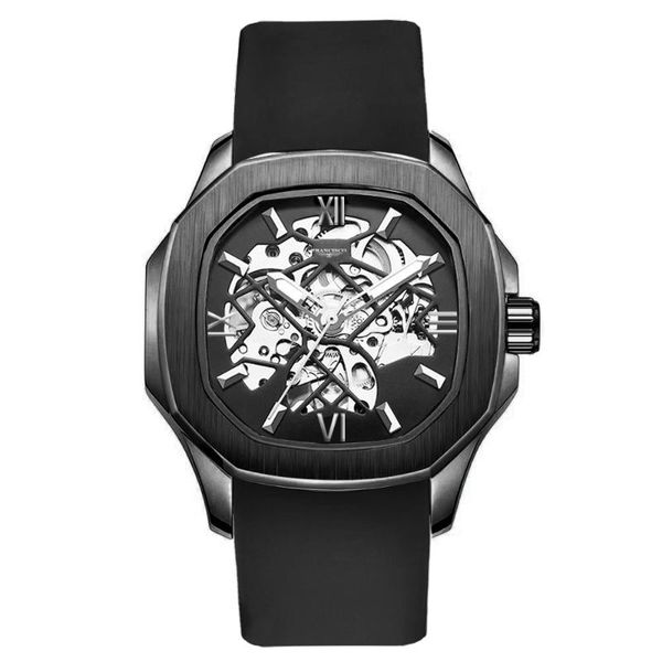 wristwatches francisco men's sport watch stainless steel silicon strap waterproof roman luminous skeleton automatic mechanical wristwat, Slivery;brown
wristwatches francisco men's sport watch stainless steel silicon strap waterproof roman luminous skeleton automatic mechanical wristwat, Slivery;brown
