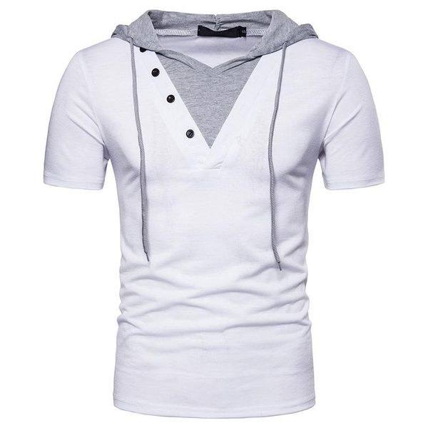 white v neck button t-shirts men 2021 summer short sleeve hoodie t shirt streetwear harajuku casual tshirt clothing xxl men's, White;black
white v neck button t-shirts men 2021 summer short sleeve hoodie t shirt streetwear harajuku casual tshirt clothing xxl men's, White;black