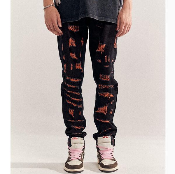 a+ dongguan_ss embroidery black orange hole streetwear jeans men loose plus size washed retro denim trousers hip hop casual jean pants, Blue
a+ dongguan_ss embroidery black orange hole streetwear jeans men loose plus size washed retro denim trousers hip hop casual jean pants, Blue
