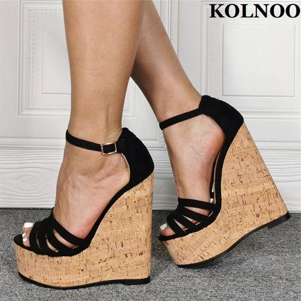sandals kolnoo classic handmade ladies wedges heel buckle ankle strap summer platform evening party fashion prom shoes, Black
sandals kolnoo classic handmade ladies wedges heel buckle ankle strap summer platform evening party fashion prom shoes, Black
