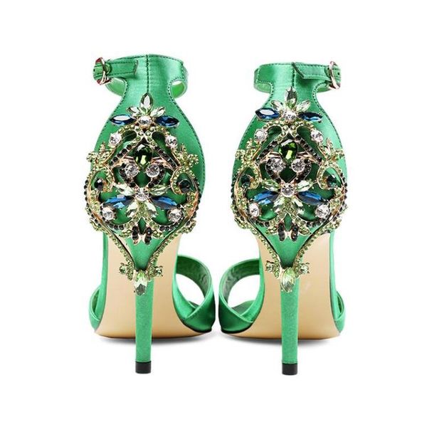 dress shoes size 34-45 green black satin bling crystal decoration high heels ankle strap stilettos women sandals wedding party
dress shoes size 34-45 green black satin bling crystal decoration high heels ankle strap stilettos women sandals wedding party