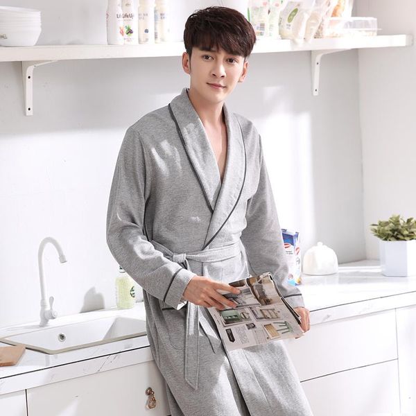 men's sleepwear male robe spring and autumn thin 100% long-sleeve cotton bathrobes loose medium-long plus size lounge, Black;brown
men's sleepwear male robe spring and autumn thin 100% long-sleeve cotton bathrobes loose medium-long plus size lounge, Black;brown