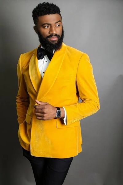 men's suits & blazers costume homme yellow mens 2 pieces shawl lapel groom tuxedos velvet men wedding groomsmen ( jacket+pants+tie, White;black
men's suits & blazers costume homme yellow mens 2 pieces shawl lapel groom tuxedos velvet men wedding groomsmen ( jacket+pants+tie, White;black