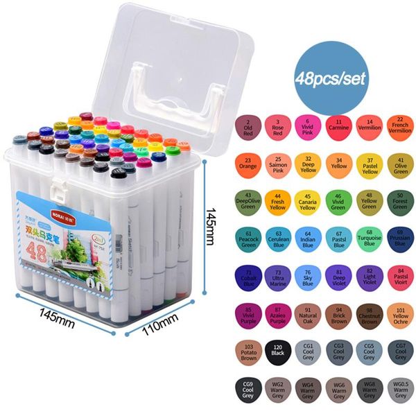 gift sets 48pcs/set art markers set dual headed artist sketch oily alcohol manga marker professional supplies for drawing
gift sets 48pcs/set art markers set dual headed artist sketch oily alcohol manga marker professional supplies for drawing