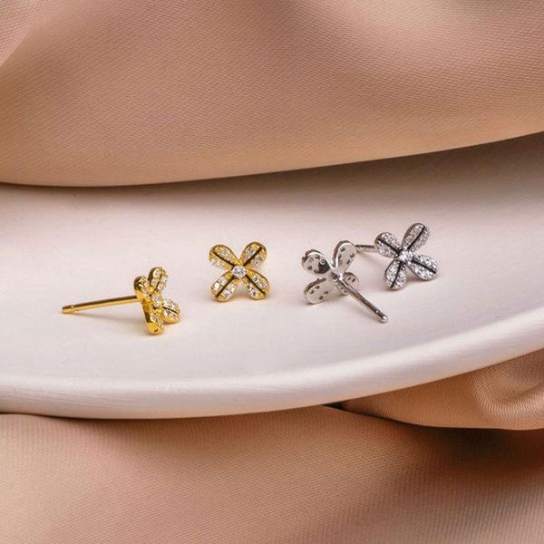 stud s925 sterling silver fresh flower earrings petal zircon small student, Golden;silver
stud s925 sterling silver fresh flower earrings petal zircon small student, Golden;silver