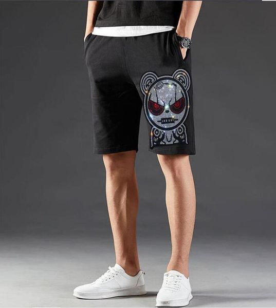 men's shorts men rhinestones color sportswear short pants male casual 2021, White;black
men's shorts men rhinestones color sportswear short pants male casual 2021, White;black