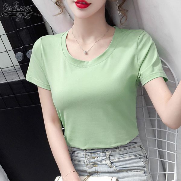 summer round neck cotton t-shirt solid color short sleeve t-shirt girl pluse size 5xl korean commute slim shirt women 13625 210417, White
summer round neck cotton t-shirt solid color short sleeve t-shirt girl pluse size 5xl korean commute slim shirt women 13625 210417, White