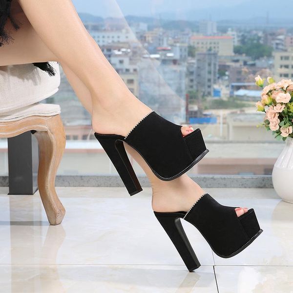 thick heel super high sandals female summer black 15cm nightclub rhinestone waterproof platform hollow fish mouth slippers
thick heel super high sandals female summer black 15cm nightclub rhinestone waterproof platform hollow fish mouth slippers