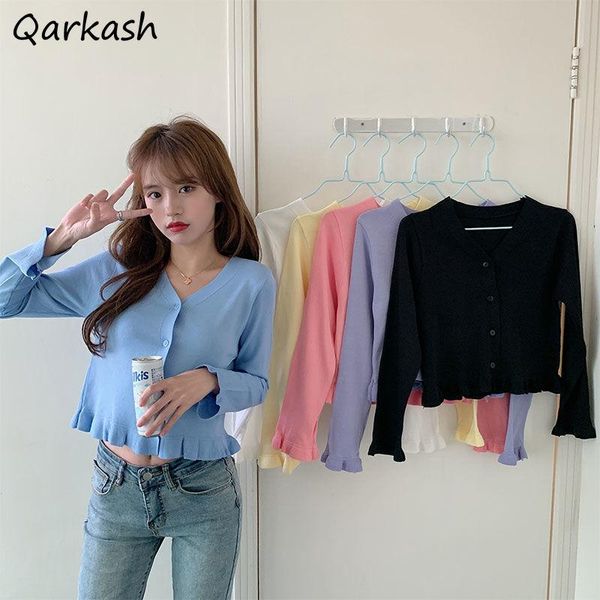 women's knits & tees cardigan women simple ruched casual solid v-neck flare sleeve candy colors single breasted slim knit sweater tende, White
women's knits & tees cardigan women simple ruched casual solid v-neck flare sleeve candy colors single breasted slim knit sweater tende, White
