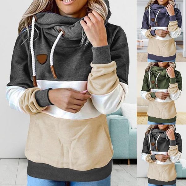 women's hoodies & sweatshirts winter print women casual turtleneck long sleeve fashion drawstring patchwork female pullovers, Black
women's hoodies & sweatshirts winter print women casual turtleneck long sleeve fashion drawstring patchwork female pullovers, Black