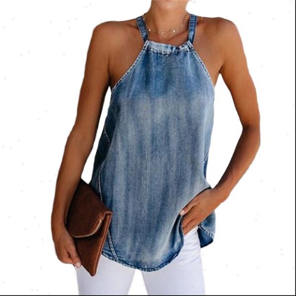 women womens camis halter denim vest fashion off shoulder high street solid color casual sleeveless lace up bottoming top, White
women womens camis halter denim vest fashion off shoulder high street solid color casual sleeveless lace up bottoming top, White