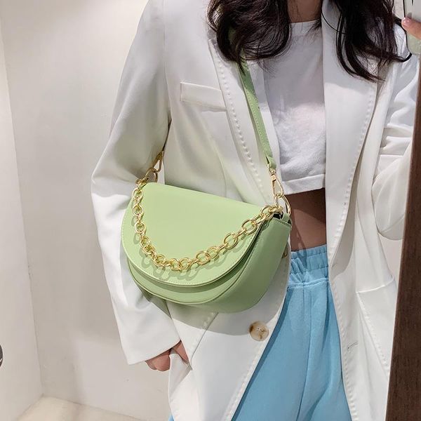 simple design solid color pu leather saddle crossbody bag for women 2021 female brand chain shoulder handbags and purses waist bags
simple design solid color pu leather saddle crossbody bag for women 2021 female brand chain shoulder handbags and purses waist bags