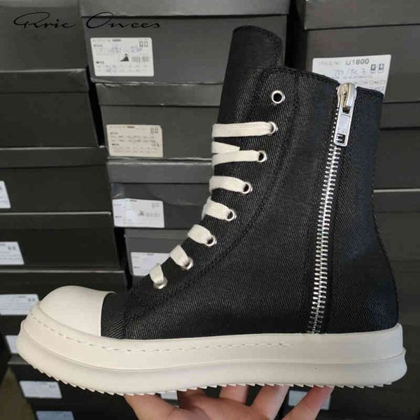 dress shoes rric owens - men's and women's thick sneakers, original shoes, casual canvas boots 1e79, Black