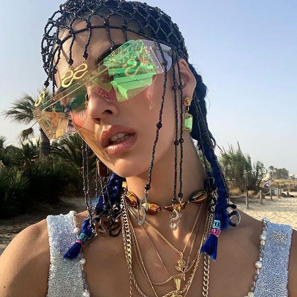 sunglasses oversized semi rimless futuristic shield wrap around retro luxury, White;black
sunglasses oversized semi rimless futuristic shield wrap around retro luxury, White;black