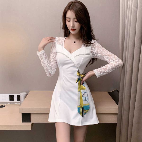 luxury evening dress autumn lace long sleeve celebrity nightclub belly covering godds a-line small v-neck short skirt children, Black;gray
luxury evening dress autumn lace long sleeve celebrity nightclub belly covering godds a-line small v-neck short skirt children, Black;gray