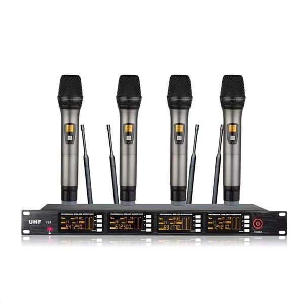universal wireless one-hold four-hand microphone with receiver fm meeting family ktv show outdoor live special suite
universal wireless one-hold four-hand microphone with receiver fm meeting family ktv show outdoor live special suite