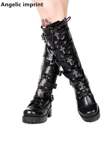 boots angelic imprint mori girl women motorcycle punk cool lady lolita cos woman mid heels pumps platform shoes 35-39 5cm, Black
boots angelic imprint mori girl women motorcycle punk cool lady lolita cos woman mid heels pumps platform shoes 35-39 5cm, Black