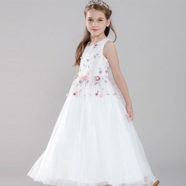 girl's dresses flower girls illusion o-neck embroidery tulle lace sleeveless floor-length luxury white kids party princess gown f334, Red;yellow
girl's dresses flower girls illusion o-neck embroidery tulle lace sleeveless floor-length luxury white kids party princess gown f334, Red;yellow