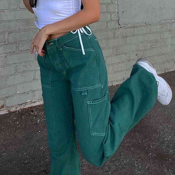streetwear joggers straight casual womens jean high waisted cute pockets trousers fashion green denim sweatpants, Blue
streetwear joggers straight casual womens jean high waisted cute pockets trousers fashion green denim sweatpants, Blue