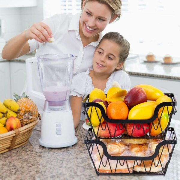 storage baskets 2 tier metal fruit basket display stand vegetables fruits bread counter organizer for kitchen bathroom retailsale
storage baskets 2 tier metal fruit basket display stand vegetables fruits bread counter organizer for kitchen bathroom retailsale