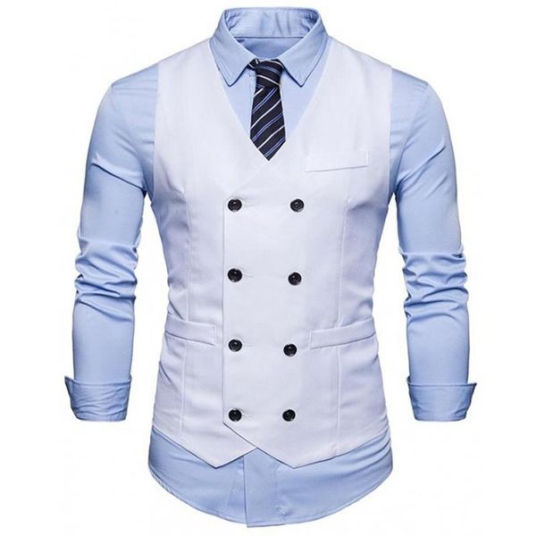 men's vests white double breasted men vest for wedding prom v neck slim fit one piece man suit waistcoat custom male fashion coat eur s, Black;white
men's vests white double breasted men vest for wedding prom v neck slim fit one piece man suit waistcoat custom male fashion coat eur s, Black;white