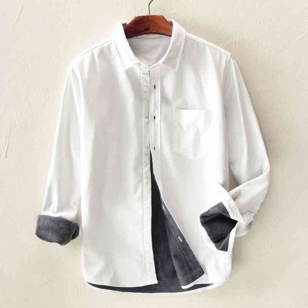 men's t-shirts autumn and winter oxford with veet long sleeve solid white shirt mens cotton warm clothing shirts male chemise camisa 0w, White;black
men's t-shirts autumn and winter oxford with veet long sleeve solid white shirt mens cotton warm clothing shirts male chemise camisa 0w, White;black