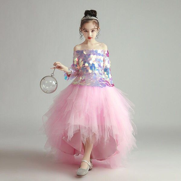 girl's dresses flower girl illusion boat-neck sequined off the shoulder princess knee-length tulle three quarter kids party gown h394, Red;yellow
girl's dresses flower girl illusion boat-neck sequined off the shoulder princess knee-length tulle three quarter kids party gown h394, Red;yellow