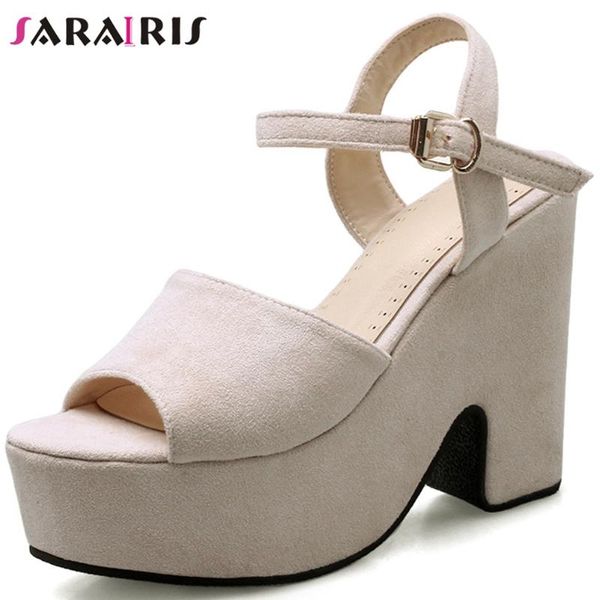 sandals sarairis fashion female summer platform party dress club high heel women block peep toe shoes woman, Black
sandals sarairis fashion female summer platform party dress club high heel women block peep toe shoes woman, Black