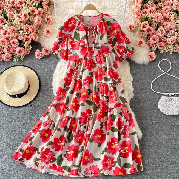 summer bohemian red/purple floral printed loose midi dress women elegant puff short sleeve big swing vestidos female 2021 new, Black;gray
summer bohemian red/purple floral printed loose midi dress women elegant puff short sleeve big swing vestidos female 2021 new, Black;gray