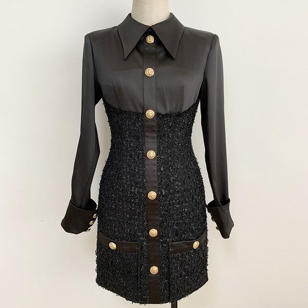 Msxu Autumn and winter dress for the buckle lion rivet button satin of shiny silk wool seam women, Black;gray
Msxu Autumn and winter dress for the buckle lion rivet button satin of shiny silk wool seam women, Black;gray