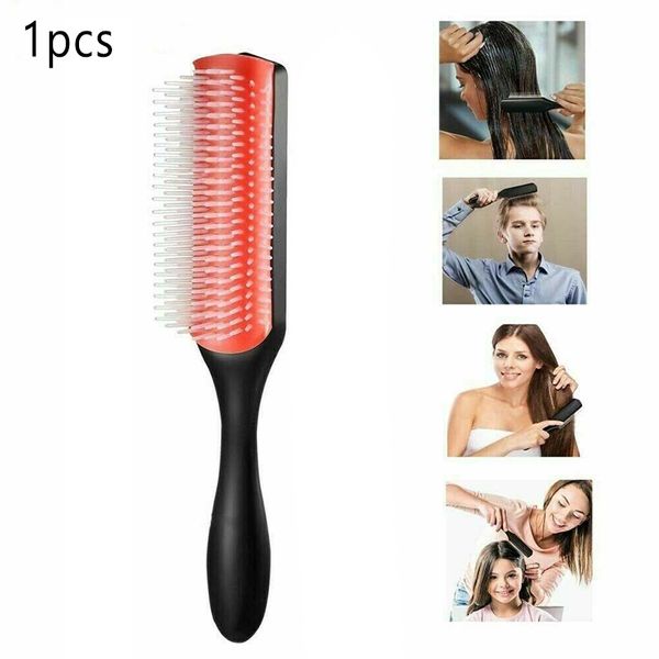 hair comb 9-row detangling hair brush rat tail comb styling hairbrush straight curly wet hair scalp massage brush women, Silver
hair comb 9-row detangling hair brush rat tail comb styling hairbrush straight curly wet hair scalp massage brush women, Silver