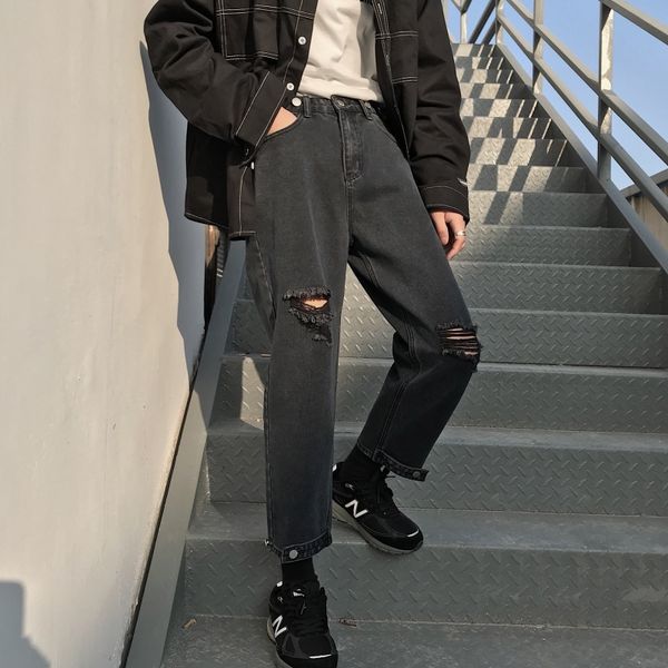 ripped jeans mens fashion solid color casual retro hole jeans men streetwear wild loose hip hop straight denim trousers mens, Blue
ripped jeans mens fashion solid color casual retro hole jeans men streetwear wild loose hip hop straight denim trousers mens, Blue